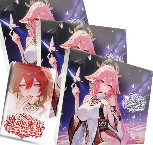 Vibranting Sweet Sprouts – Waifu Art Card Booster Box Premium - Anime Trading 11 Booster + Promo – Booster - Box - 3er Bundle Deal!