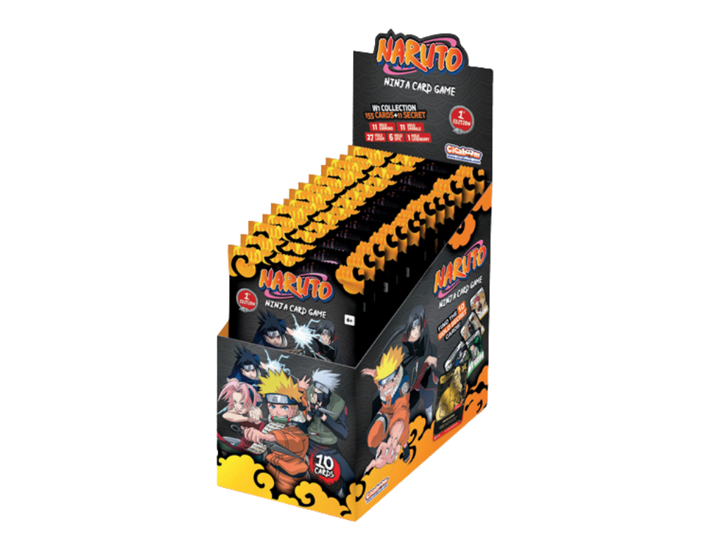1x Display Naruto Mythos TCG: First Edition Konoha Shidō Set
